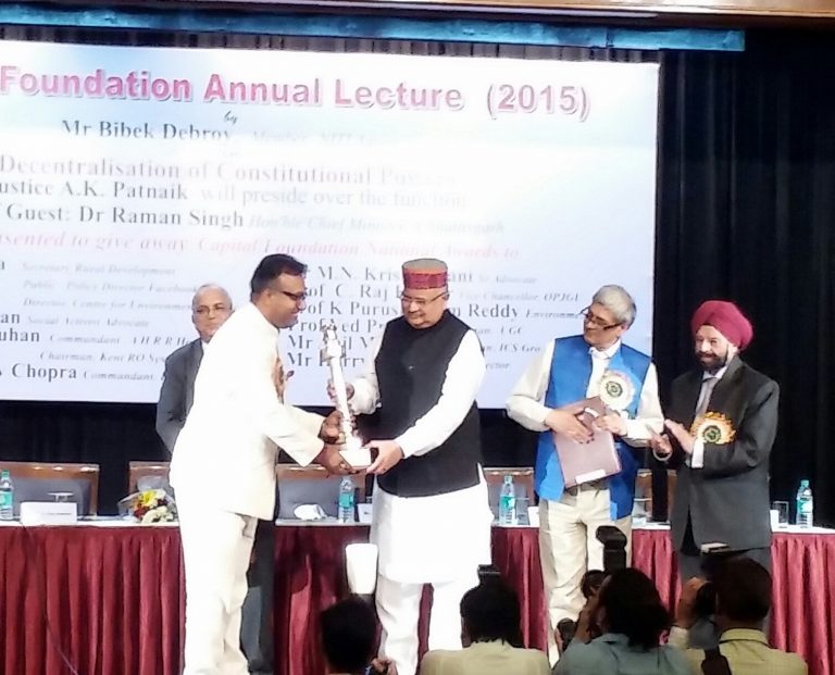 Capital Foundation Justice P.N. Bhagwati National Award Conferred on Professor C. Raj Kumar, Vice Chancellor of O.P. Jindal Global University for his Contribution to Human Rights, Legal Education and Institution Building