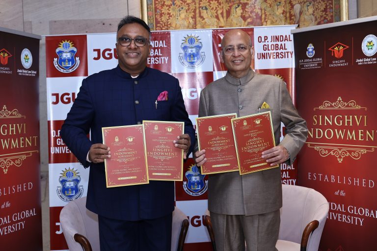 Dr. Abhishek M. Singhvi Establishes Rs. 2 Crore Endowment at O.P. Jindal Global University