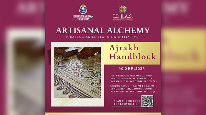 I.D.E.A.S. Artisanal Alchemy event on Ajrakh Handblock