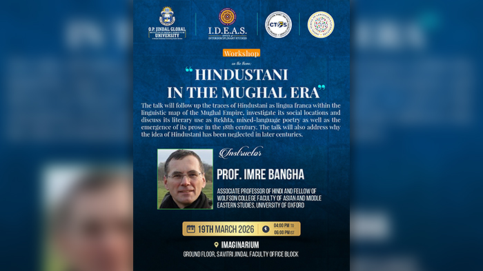 Workshop on “Hindustani in the Mughal Era” by Prof. Imre Bangha