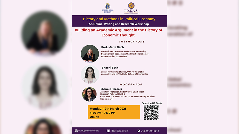 Online Workshop on Building an Academic Argument in the History of Economic Thought