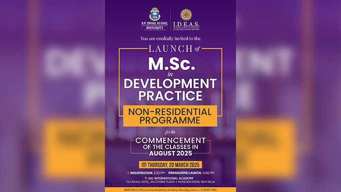Launch of M.Sc. Development Practice Programme at JGU International Academy