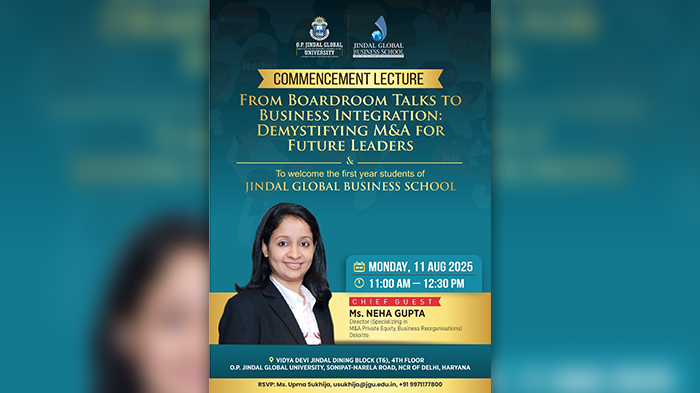 JGBS Commencement Lecture 2025 by Ms. Neha Gupta