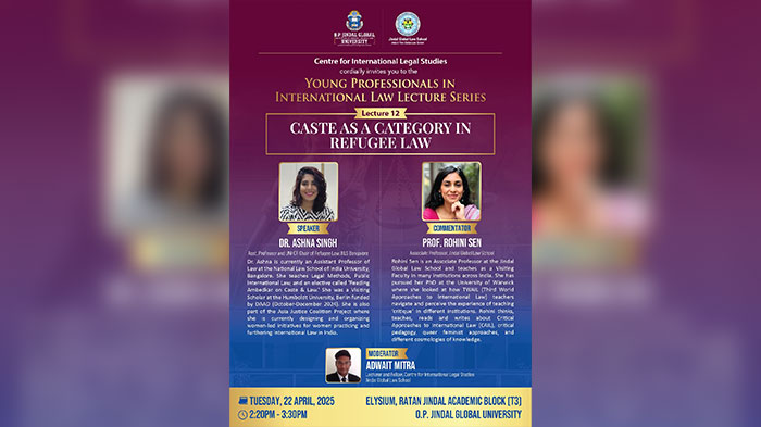 CILS to Host 12th Lecture in its Young Professionals in International Law Lecture Series