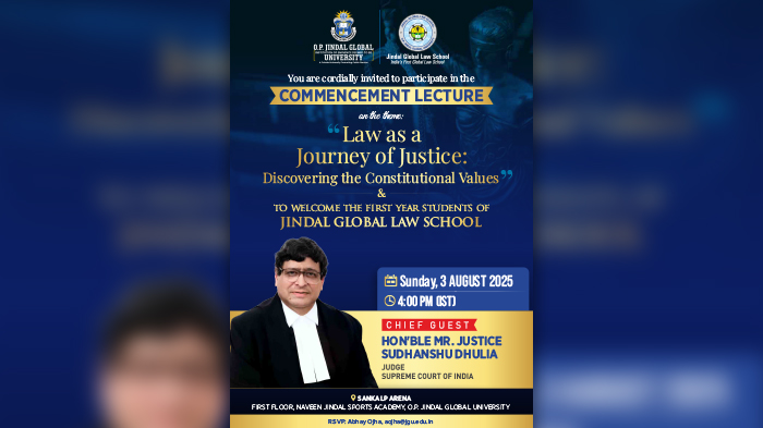 JGLS Commencement Lecture by Hon'ble Mr. Justice Sudhanshu Dhulia