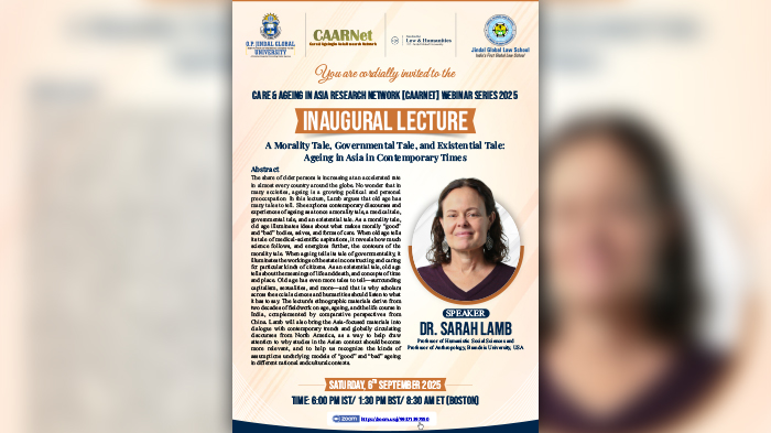 Inaugural Lecture of Care & Ageing in Asia Research Network