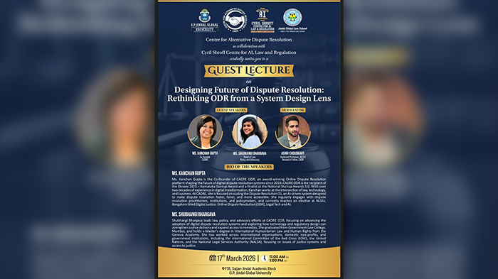 Guest Lecture : Designing Future of Dispute Resolution