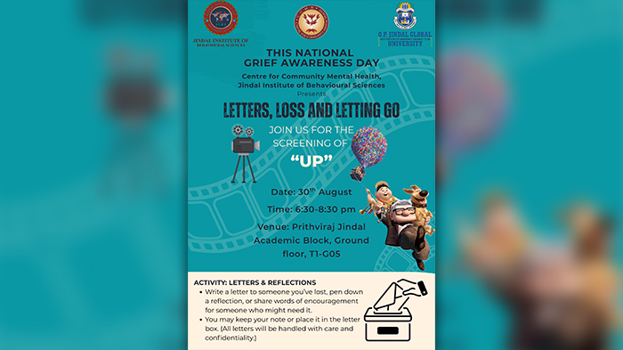 Letters, Loss & Letting Go”, a reflective gathering and Movie screening to mark National Grief Awareness Day