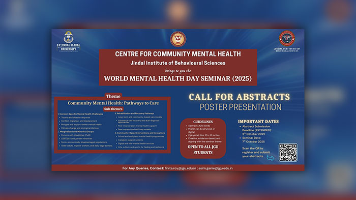 Final Call for Abstract Submission – World Mental Health Day Seminar (2025)