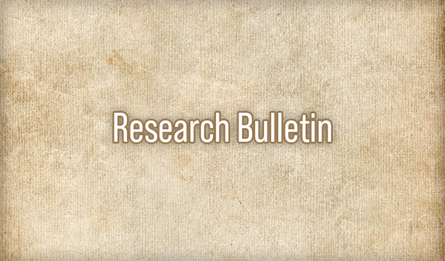 Research Bulletin