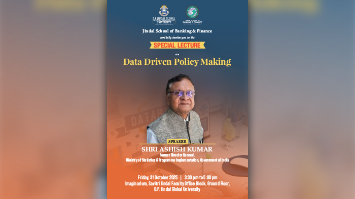 Special Lecture on "Data Driven Policy Making" by Shri Ashish Kumar, Former DG, MoSPI
