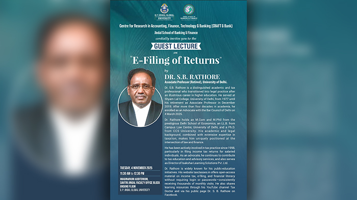 Guest Lecture organised by Centre for Research in Accounting, Finance, Technology & Banking (CRAFT & Bank)