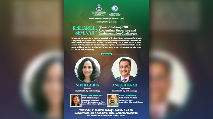 Research Seminar on Operationalising ESG