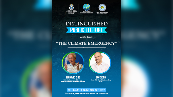 Distinguished Public Lecture on the theme "The Climate Emergency"