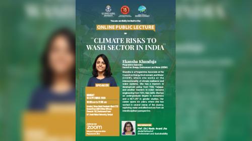 ONLINE PUBLIC LECTURE on CLIMATE RISKS TO WASH SECTOR IN INDIA