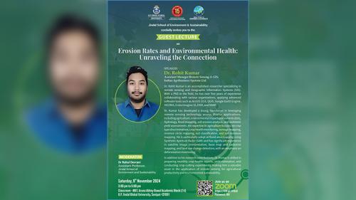 GUEST LECTURE on Erosion Rates and Environmental Health: Unraveling the Connection