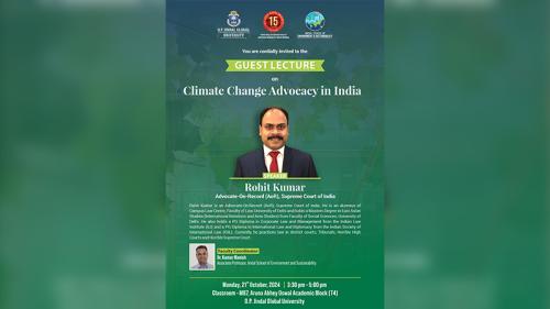 GUEST LECTURE on Climate Change Advocacy in India