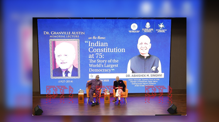 Constitutional Morality Guides Public Life: Abhishek Manu Singhvi at Granville Austin Memorial Lecture At JGU