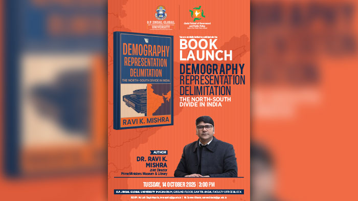 Book Launch of Dr. Ravi K. Mishra’s latest work, "Demography, Representation, Delimitation: The North-South Divide in India"