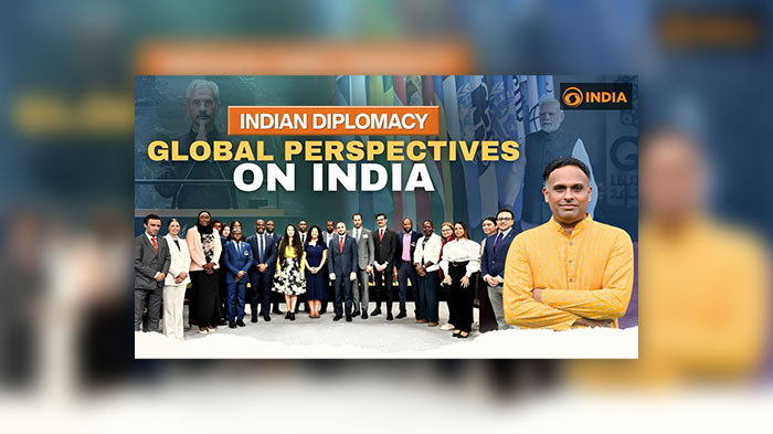 Episode 130 of Dr. Sreeram Chaulia's TV show featuring 22 diplomats from 20 countries