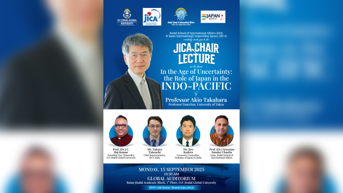 JICA Chair Lecture on the theme "In the Age of Uncertainty: the Role of Japan in the Indo-Pacific"