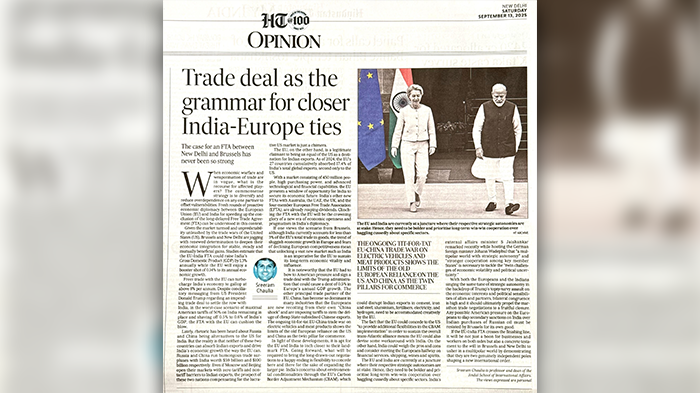 Trade deal as the grammar for closer India-Europe ties
