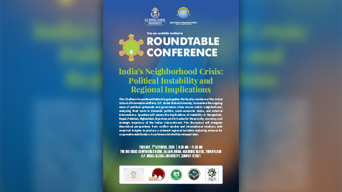 Roundtable Conference on 'India's Neighborhood Crisis: Political Instability and Regional Implications'