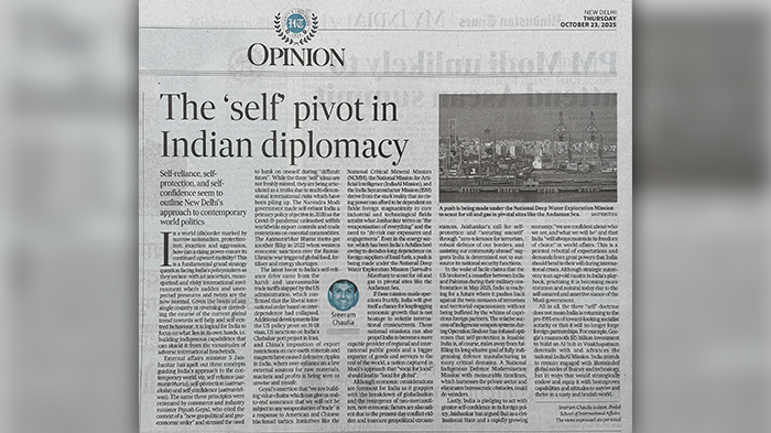 India and the world: The ‘self’ pivot in Indian diplomacy