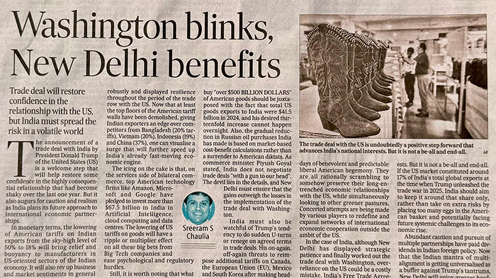 Washington blinks, New Delhi benefits