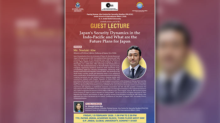 Guest Lecture on Japan's Security Dynamics in the Indo-Pacific and What are the Future Plans for Japan