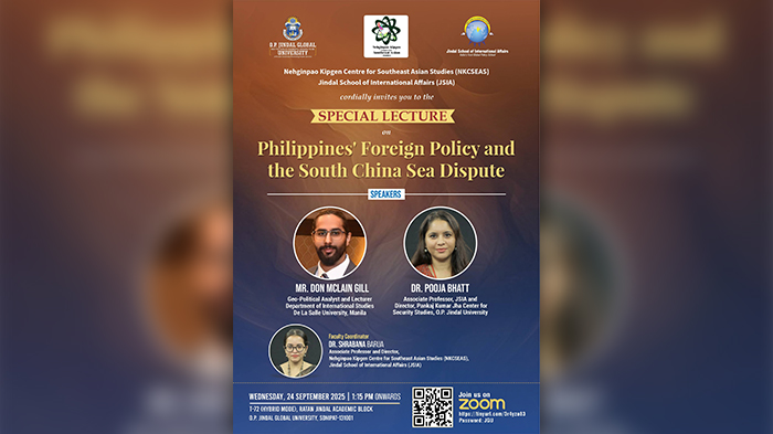 Special Lecture on Philippines' Foreign Policy & South China Sea Dispute