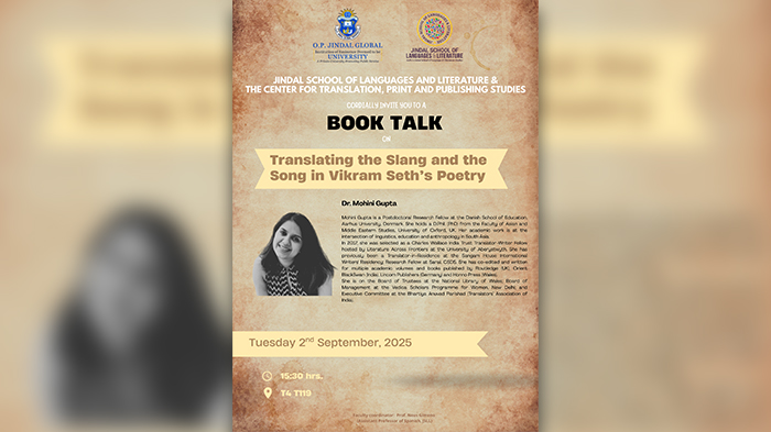 CTPPS  l Book Talk l Dr. Mohini Gupta on "Translating the Slang and the Song in Vikram Seth’s Poetry"