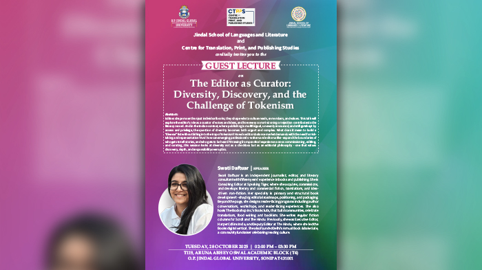CTPPS Talk - 'The Editor as Curator: Diversity, Discovery, and the Challenge of Tokenism' by Swati Daftuar