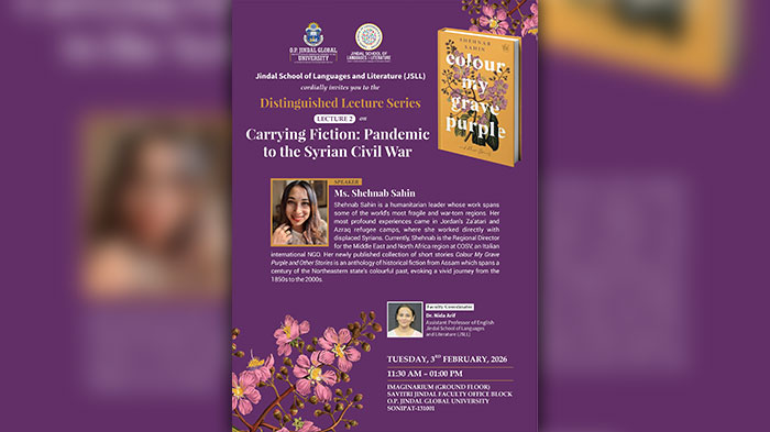 Carrying Fiction: Pandemic to the Syrian Civil War" - a Lecture by author Shehnab Sahin