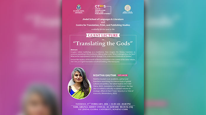 JSLL-CTPPS Talk - 'Translating the Gods' by Nishtha Gautam