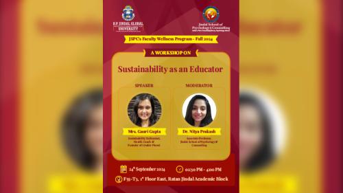 WORKSHOP ON Sustainability as an Educator