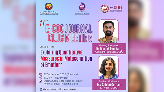 E-Cog's, the Emotion and Cognition Research Centre at JSPC, 11th Journal Club