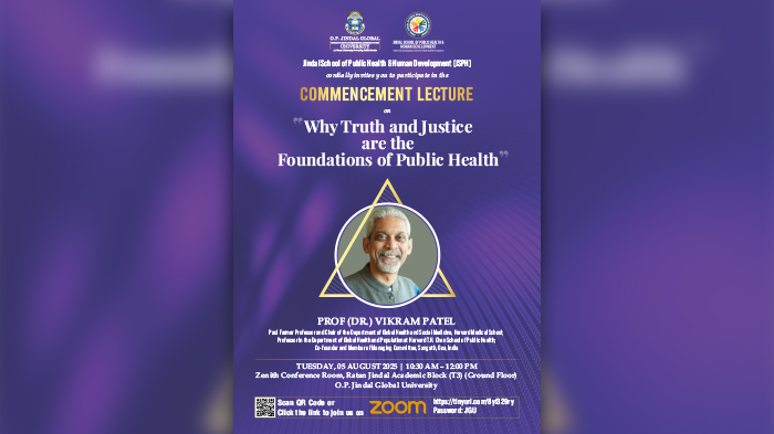 Commencement lecture on 'Why Truth and Justice are the Foundations of Public Health”