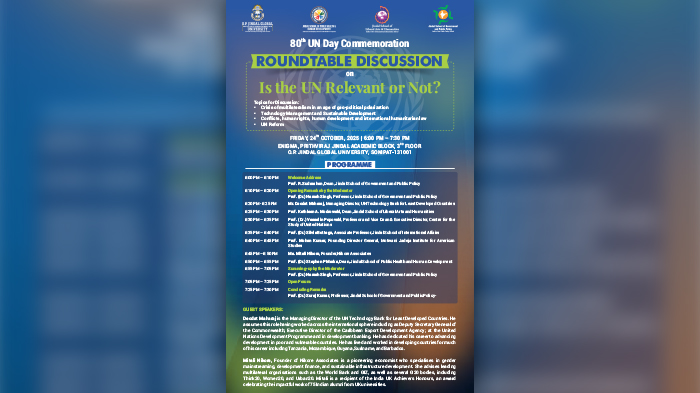 80th United Nations Day Commemoration Roundtable Discussion on the theme "Is the UN Relevant on Not?"