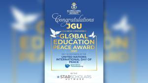 Global Education for Peace Award Honours O.P. Jindal Global University for Championing World Peace through Higher Education