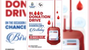 Blood Donation Camp on the occasion of the Birthday of Mr. Naveen Jindal, Chancellor, JGU