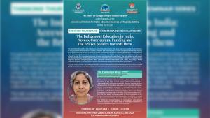 Thinking Thursdays Research Seminar on The Indigenous Education in India