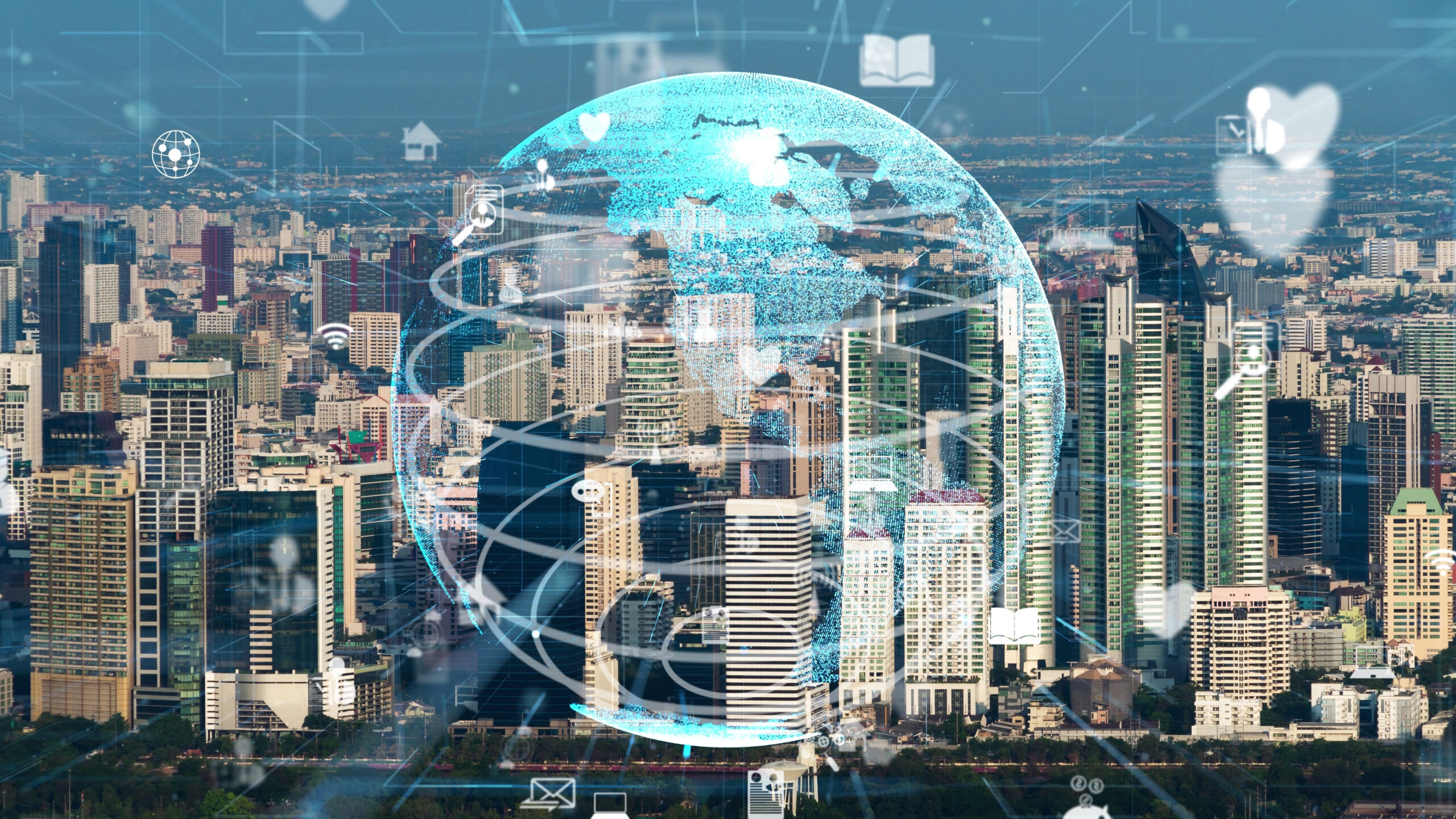 Global,Connection,And,The,Internet,Network,Modernization,In,Smart,City