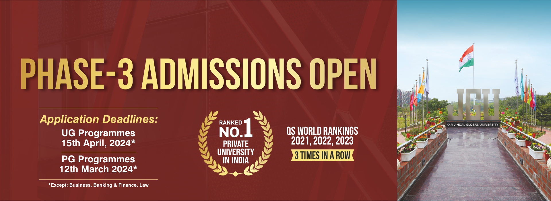 JGU Admisions Admission Open Phase 3